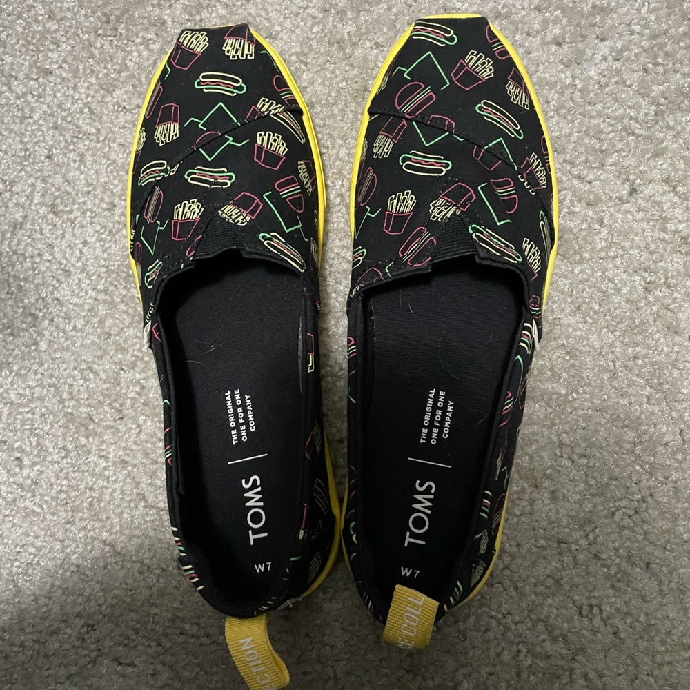 Toms Midnight Snack Glow in the dark flats